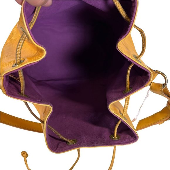 Authentic Louis Vuitton Shoulder Bag Tassili Noe Yellow Epi Used LV Handbag Vint - Picture 9 of 12